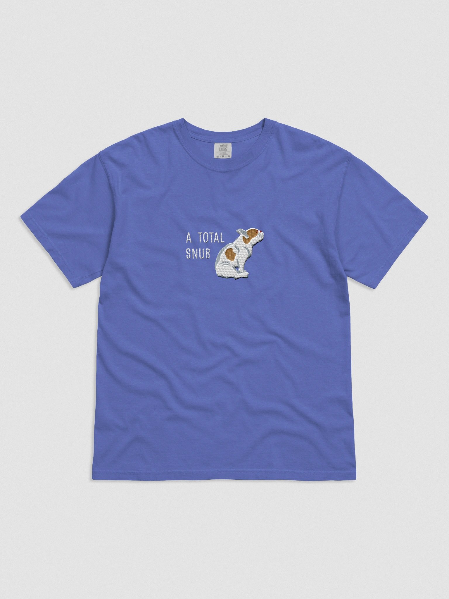 A Total Snub T-Shirt(Embroidered) of a French Bulldog(Pied Brown) product image (4)