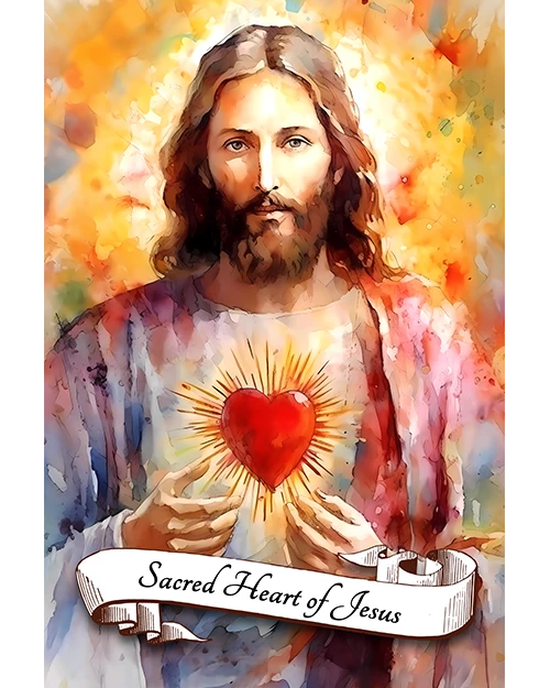 The Sacred Heart Of Jesus Symbol Of Divine Love And Mercy Catholic Religious Matte Poster product image (1)