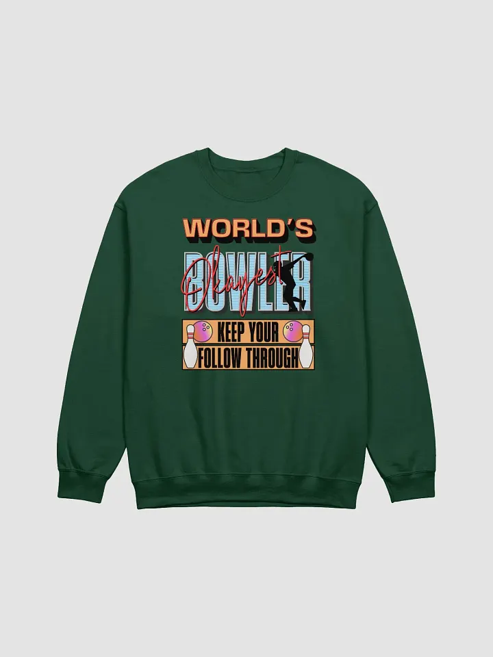 Worlds Okayest Bowler Crewneck Sweatshirt product image (3)