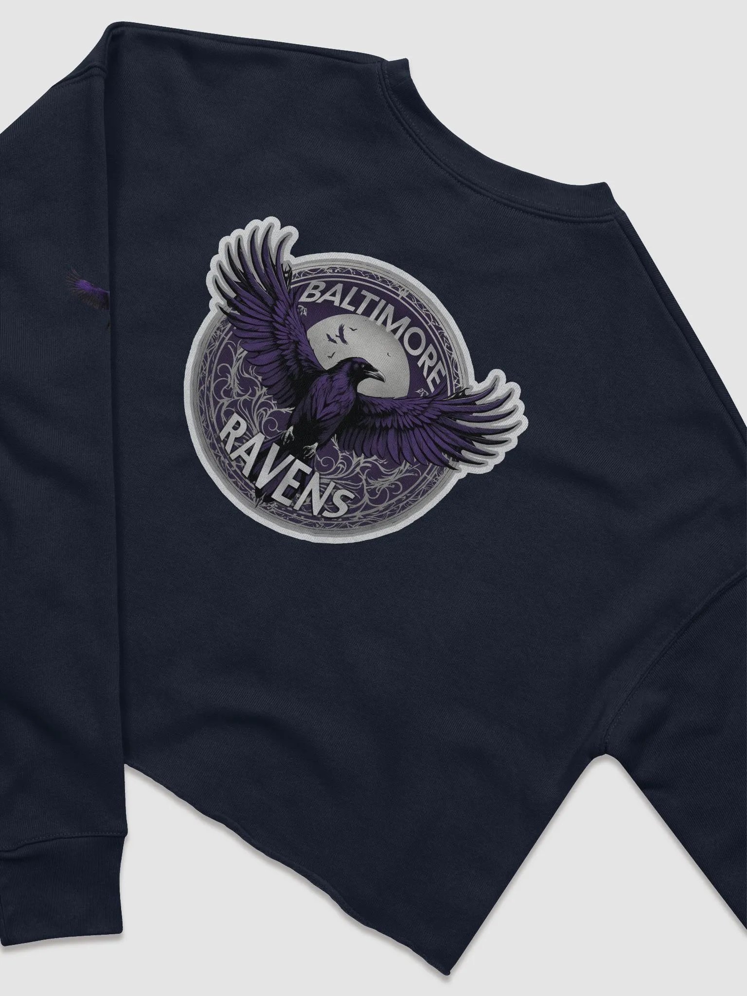 Ravens "Fierce Winged" Women's Fleece Crop Sweatshirt | Baltimore Ravens | NFL Home Locker product image (4)