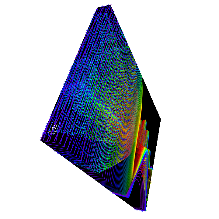 Sparse Spectral Spaceport Tau - Diffraction Curves Physics Art Canvas Print product image (2)