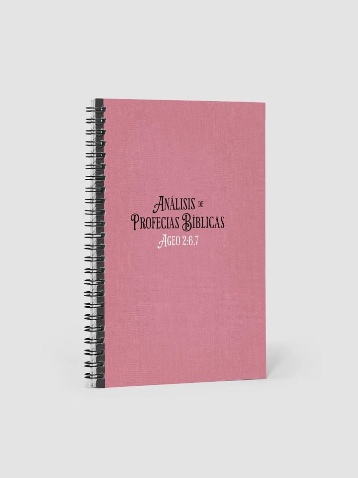 Análisis de Profecias Bíblicas: Ageo 2:6,7 Raspberry Linen Spiral Notebook product image (1)