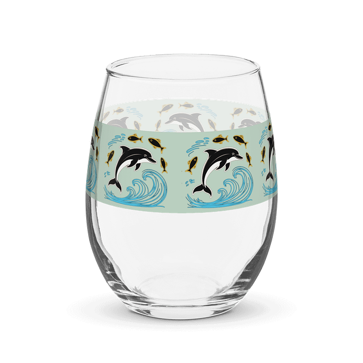 Dolphin Dance Stemless Wine Glass product image (2)