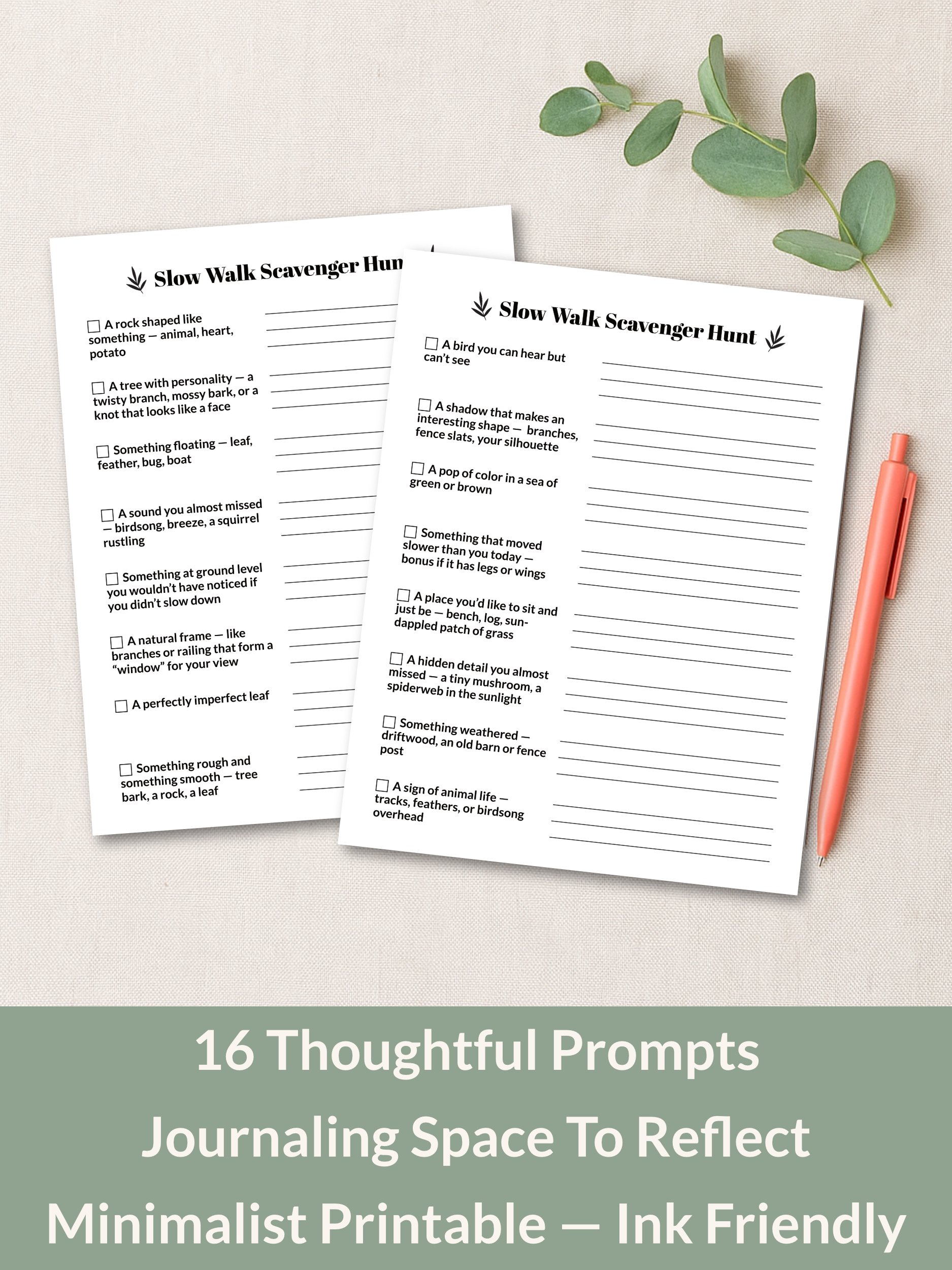 Printable Slow Walk Scavenger Hunt product image (3)