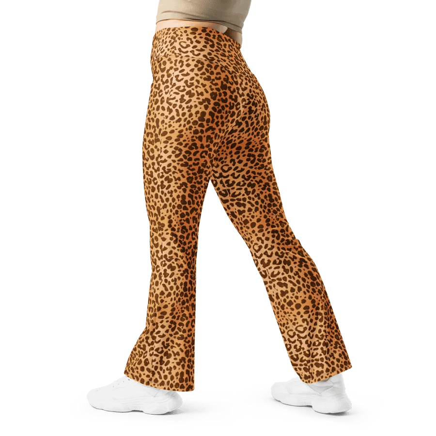 Brown Leopard Print Flare Leggings product image (6)