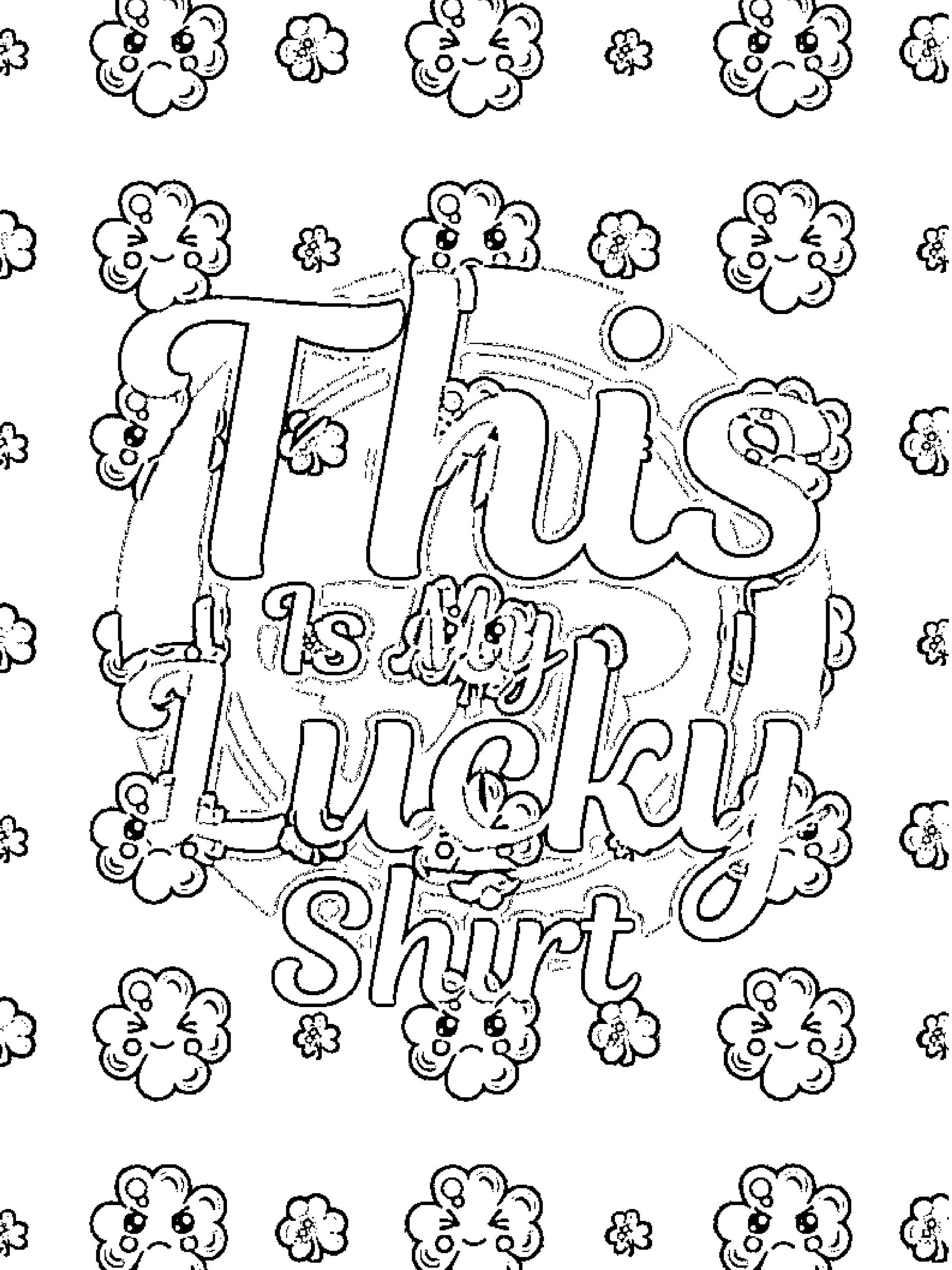 St. Patrick's Day Pattern and Quotes Coloring Book product image (8)