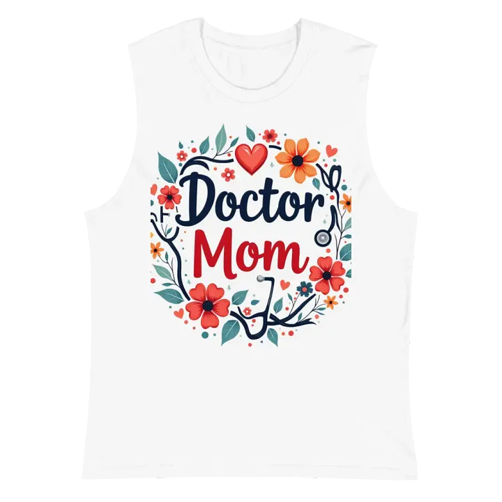 Doctor Mom Floral Muscle Tank product image (2)