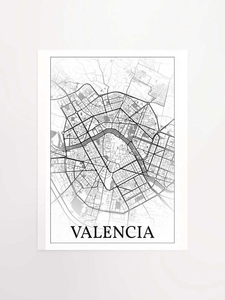 Valencia, Spain, city map print product image (3)