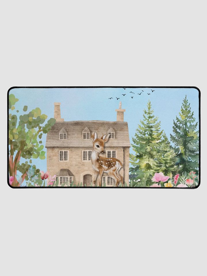 Country house and Deer Desk Mat product image (1)