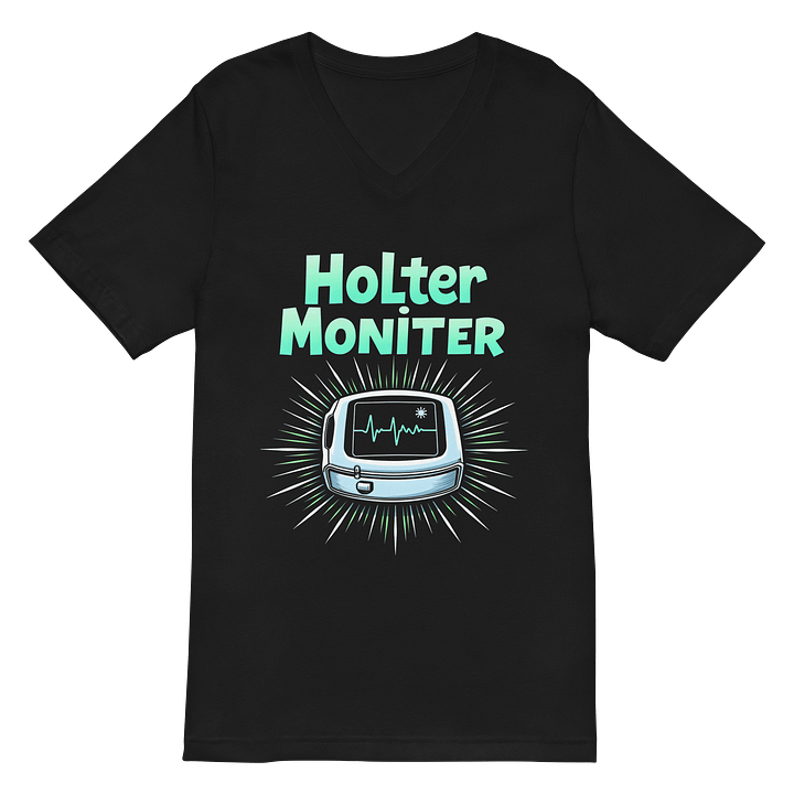 EKG Chic: Holter Monitor Illustration V-Neck Tee product image (2)