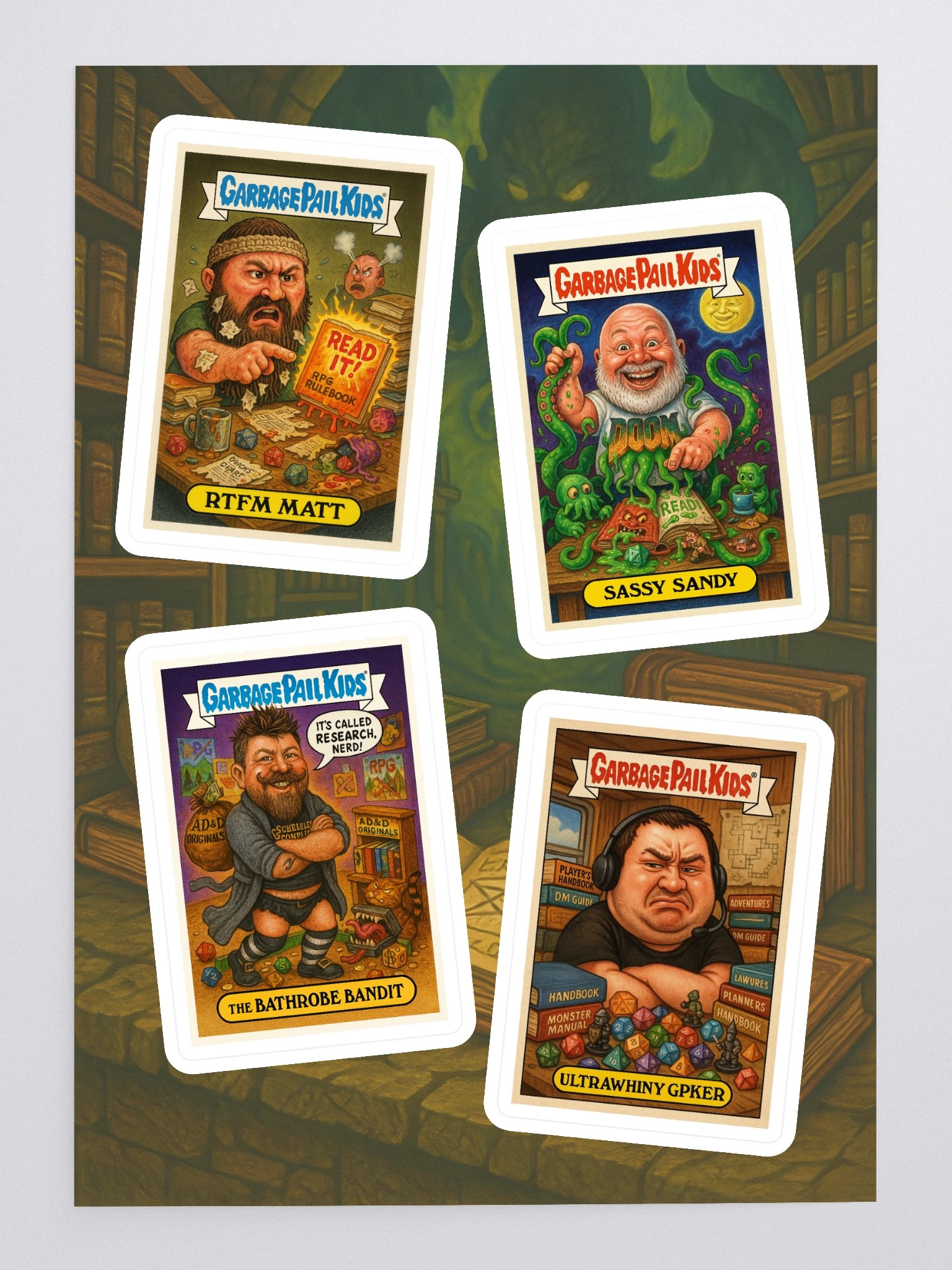 GPK Parody Sticker Sheet [TTRPG Twitter Edition] Sheet 8 product image (3)