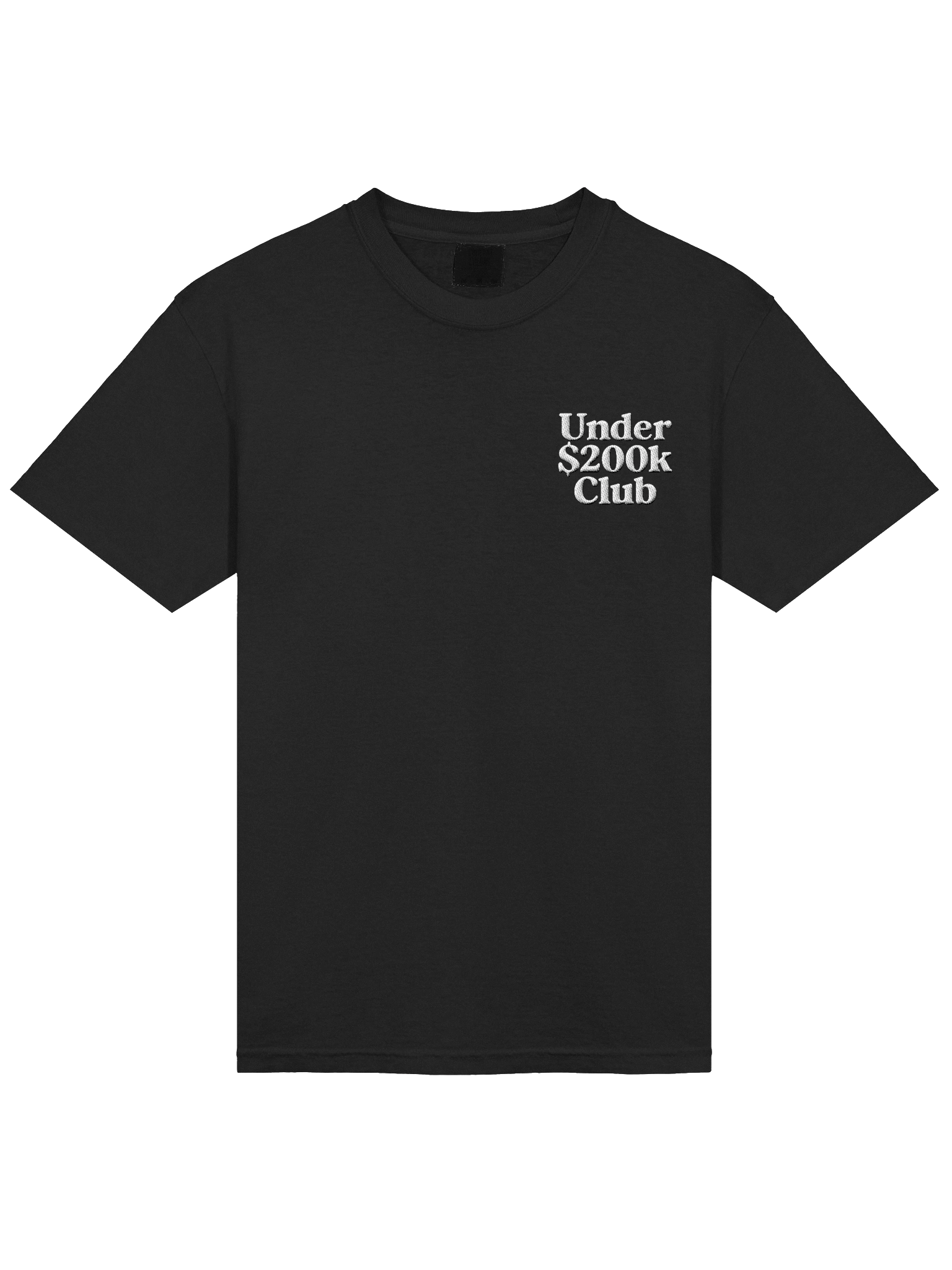 Under $200K Club BLACK Embroidered T-Shirt product image (3)
