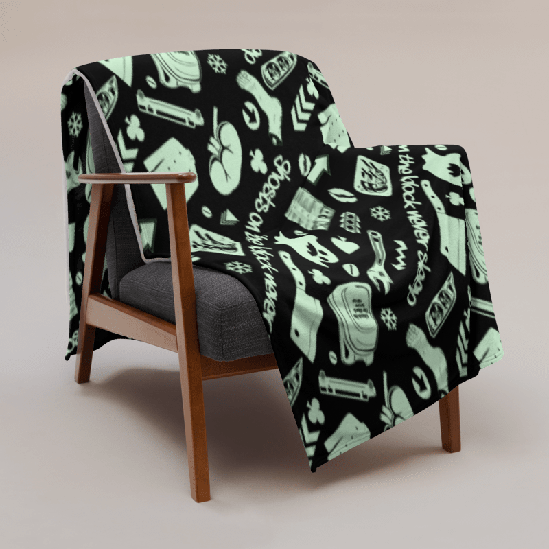 Ghosts On The Block Never Sleep Throw (Creamy April) product image (2)