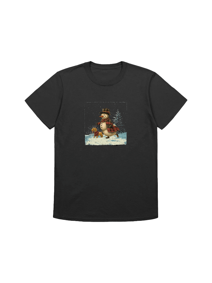 Vintage Santa and His Dog Unisex Christmas T-Shirt product image (1)