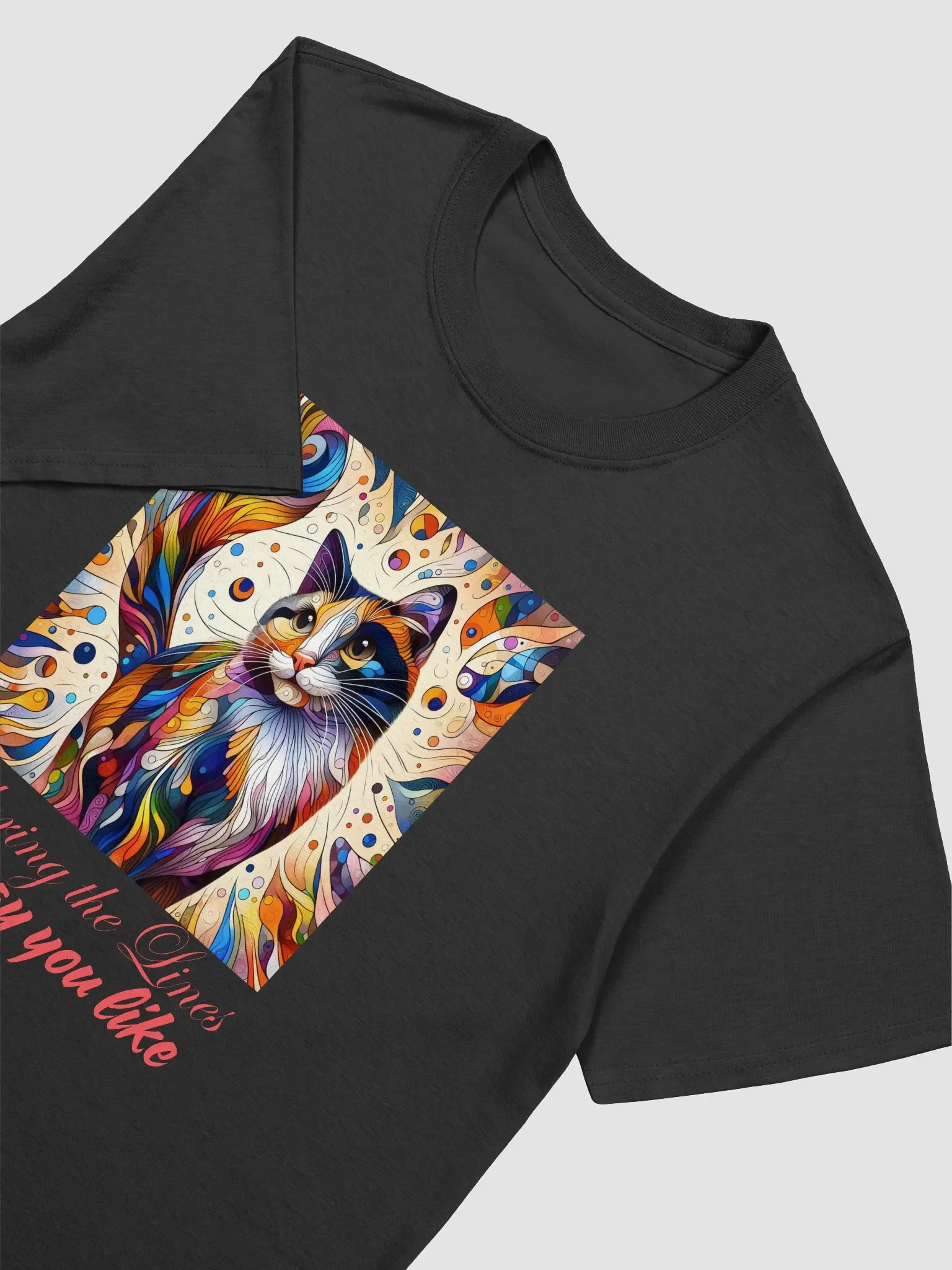 Kaleidoscopic Feline Fantasy T-Shirt product image (6)