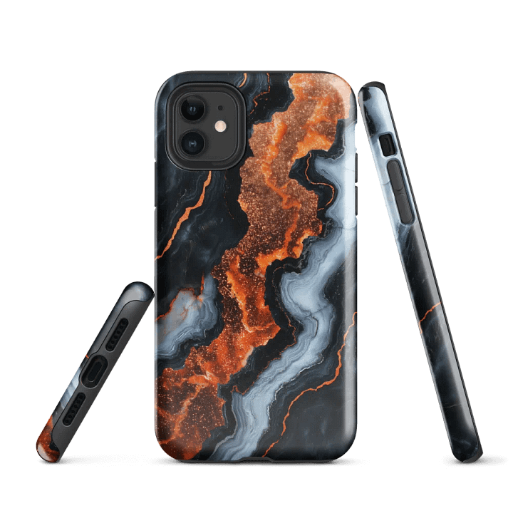 Black Copper Marble Effect - Tough Phone Case product image (1)