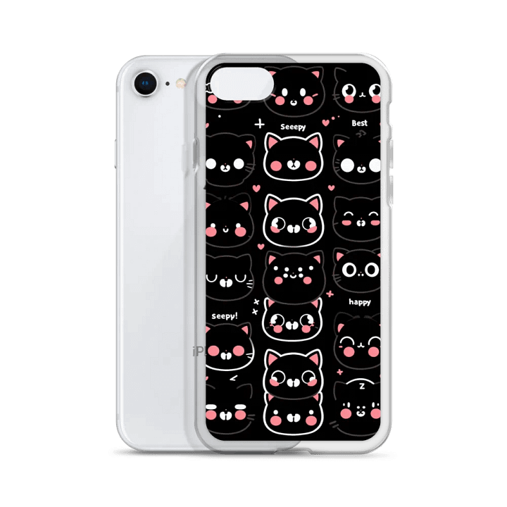 Meow Mood Clear iPhone Case product image (51)
