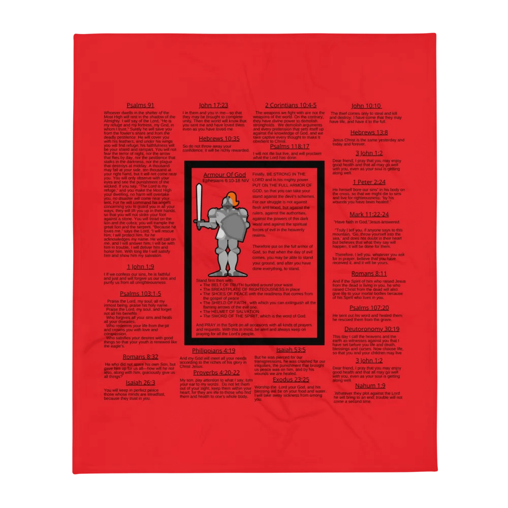 Armour Of God Red Prayer Blanket product image (5)