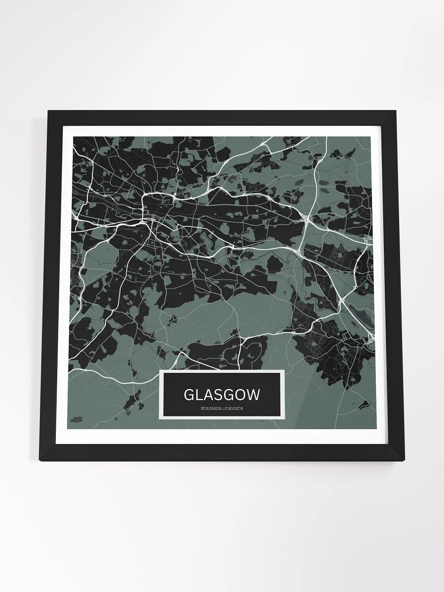Framed Square Glasgow Art Maps product image (4)