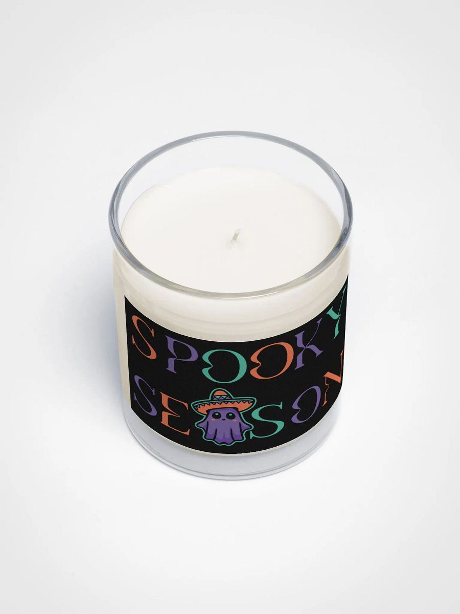Spooky Season Sombrero Ghost Colorful Soy Wax Glass Jar Candle product image (3)