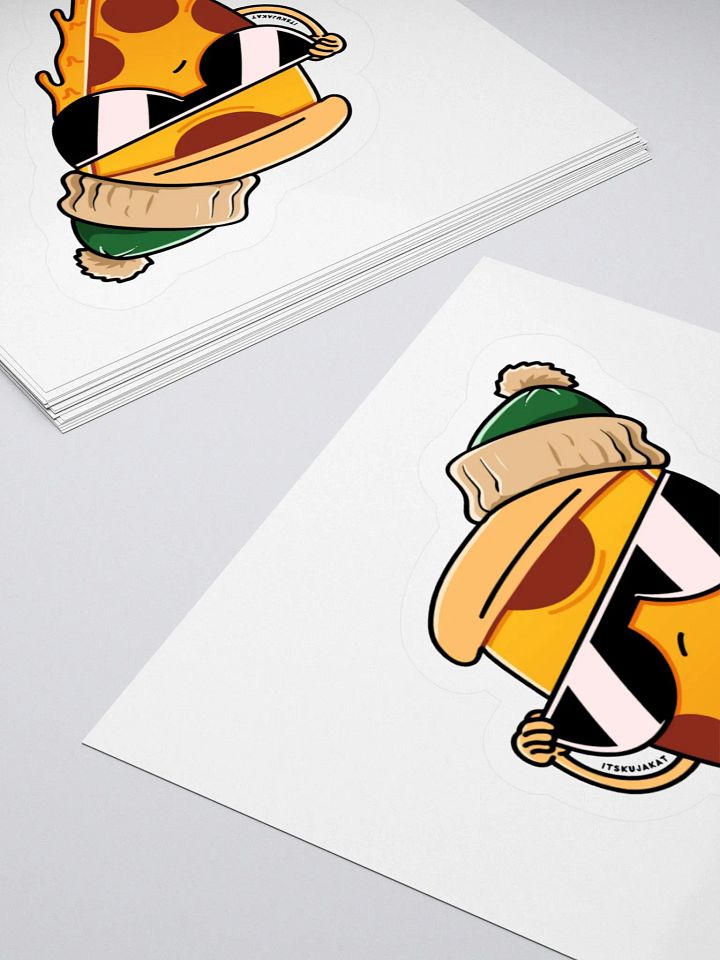 Too Cool for Yule Pizza Sticker product image (2)