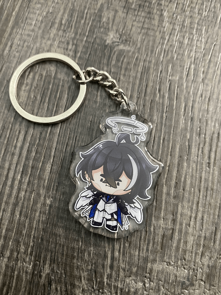 ( LIMITED PRE-ORDER ) Premium Acrylic Keychain ( Double Sided + Luxe Finish ) - Azeru 2.0 Chibi ( ft. Justy's art ) product image (1)