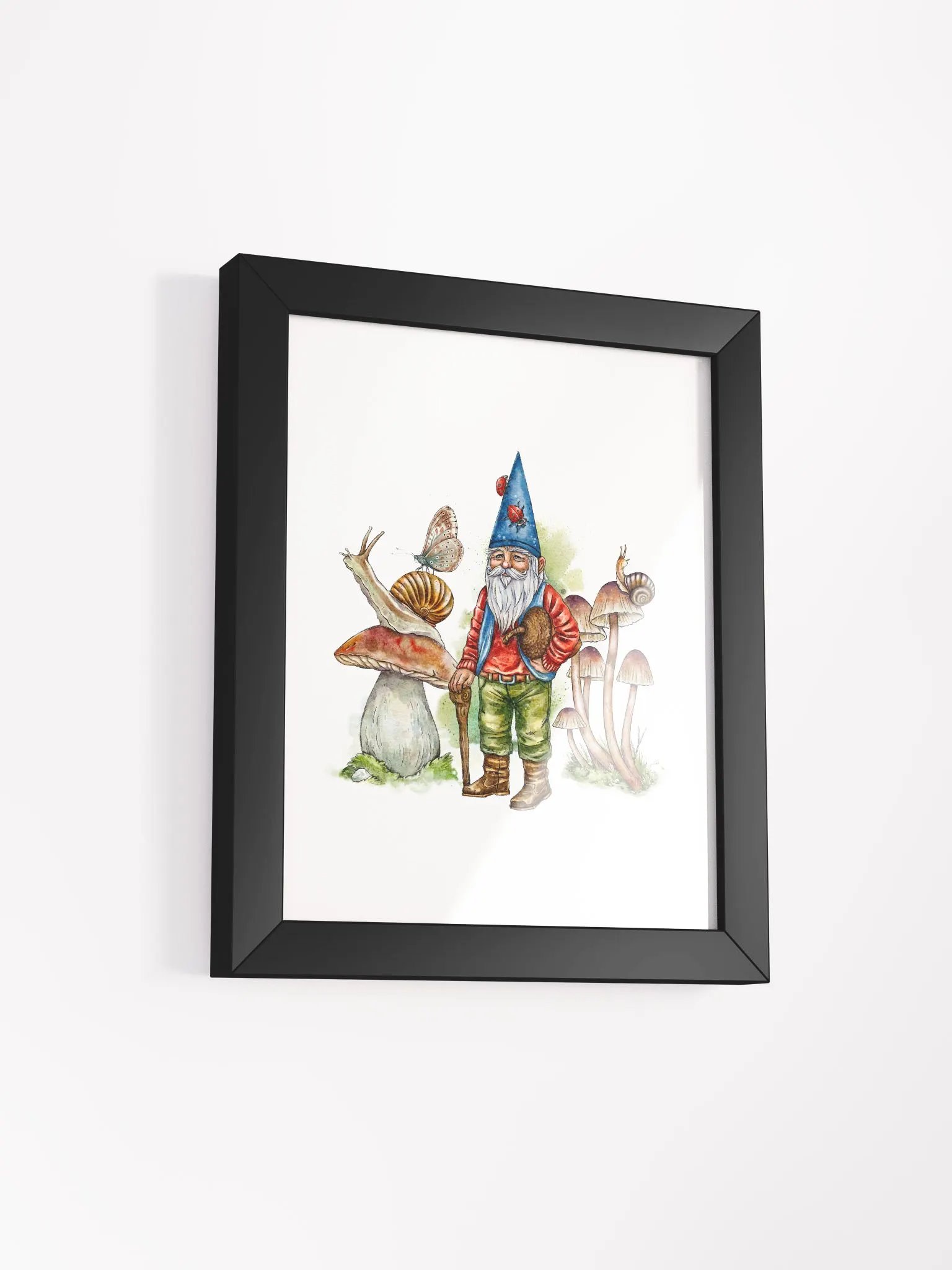 Whimsical Gnome Mushroom Forest Framed Poster product image (2)