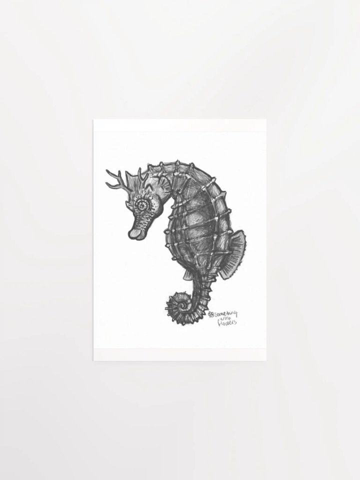 Pencil Sketch Branchy Seahorse - digital art Print (PRINT ONLY) product image (2)