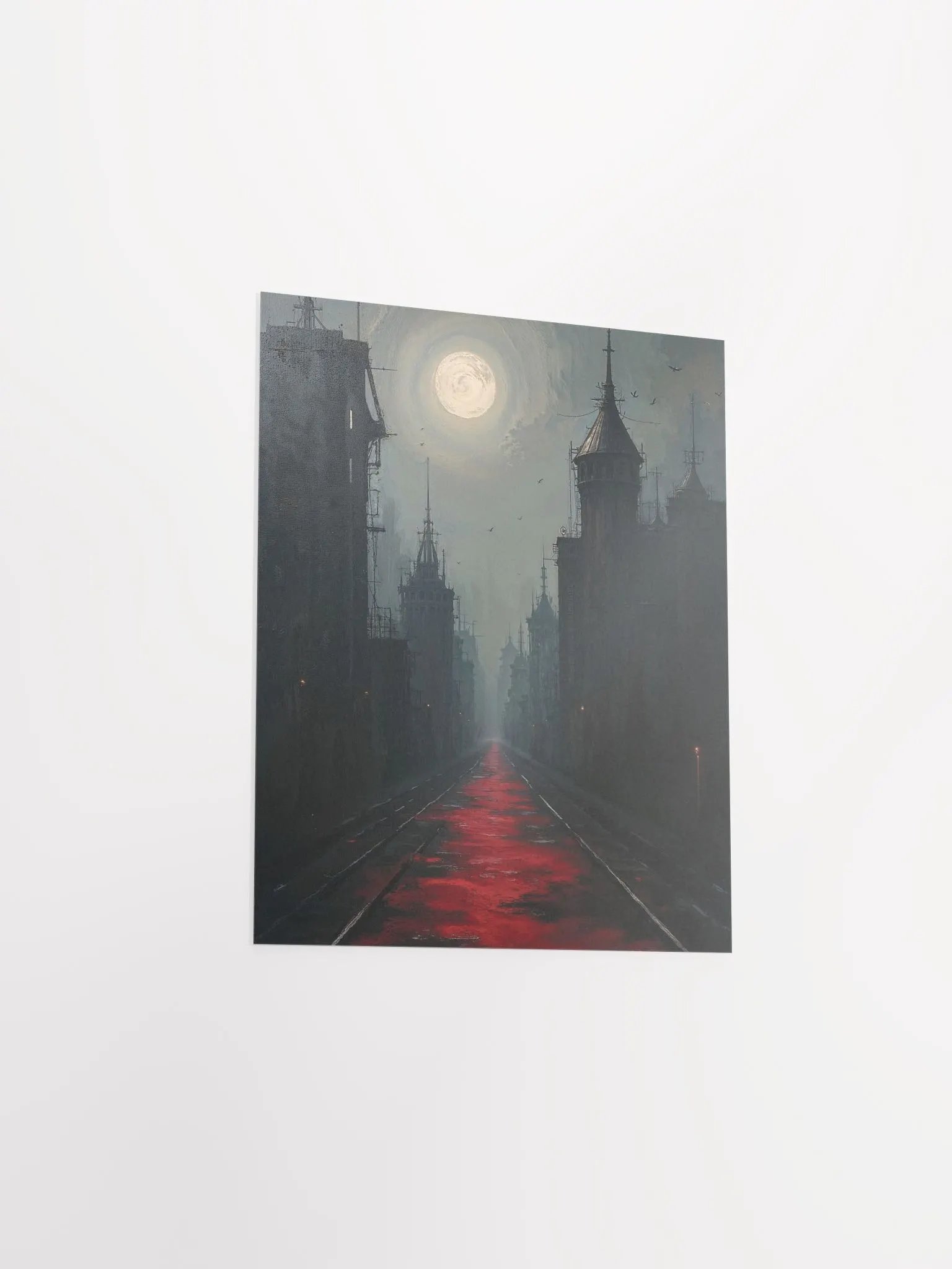 Moonlit Gothic Cityscape Poster product image (3)