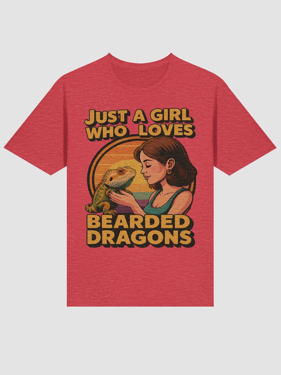 Just a Girl Who Loves Bearded Dragons Tee – Retro Sunset Lizard Lover Shirt product image (17)