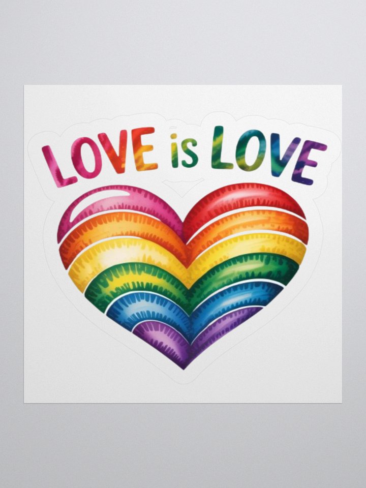 Exclusive "Love is Love" Rainbow Pride Sticker by TDS Music - Celebrate Love and Inclusivity product image (1)