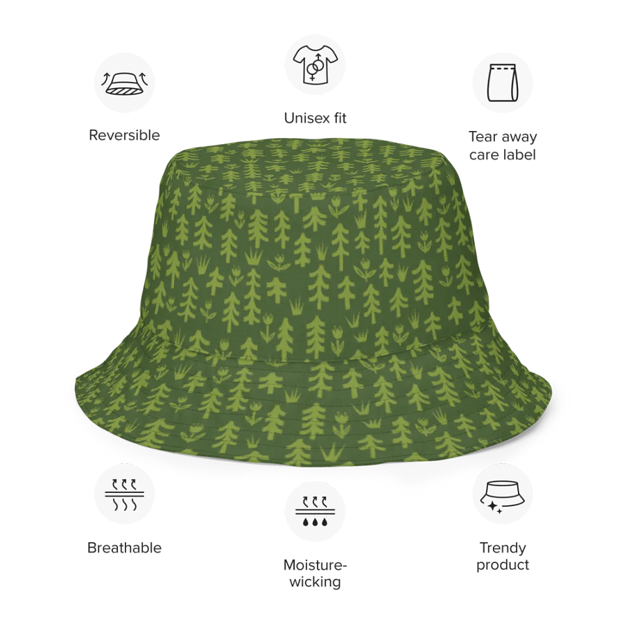 More Trees Please Reversible Bucket Hat product image (7)