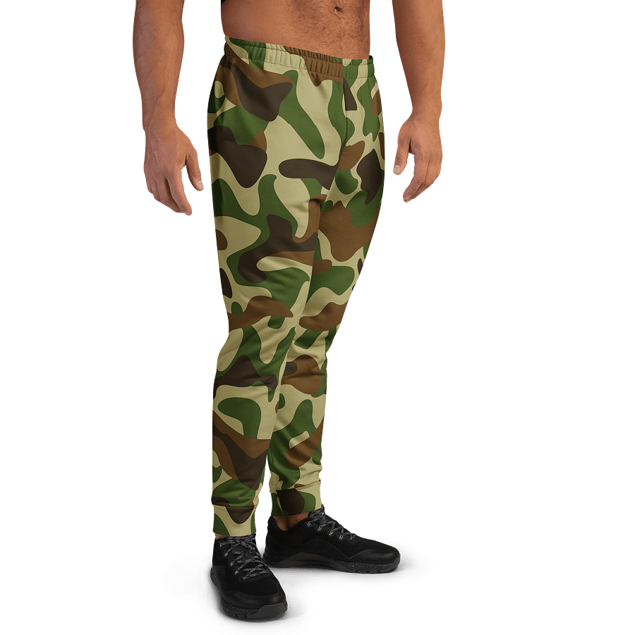 Woodland Green Army Camouflage Military Camo Pattern Men's Joggers product image (4)
