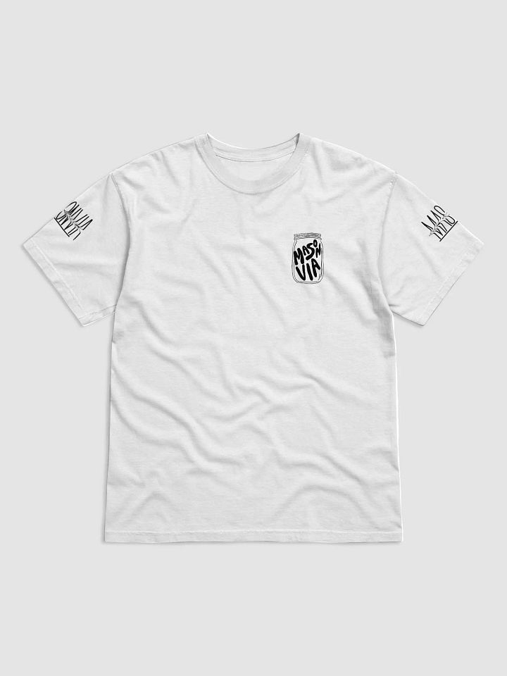 Mason Via white T w/ wild guitar and mason jar product image (1)