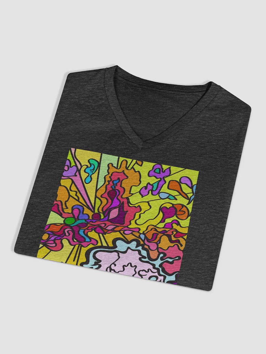 Vibrant Swirls Relaxed V-Neck Tee - Wave at Sunset product image (11)