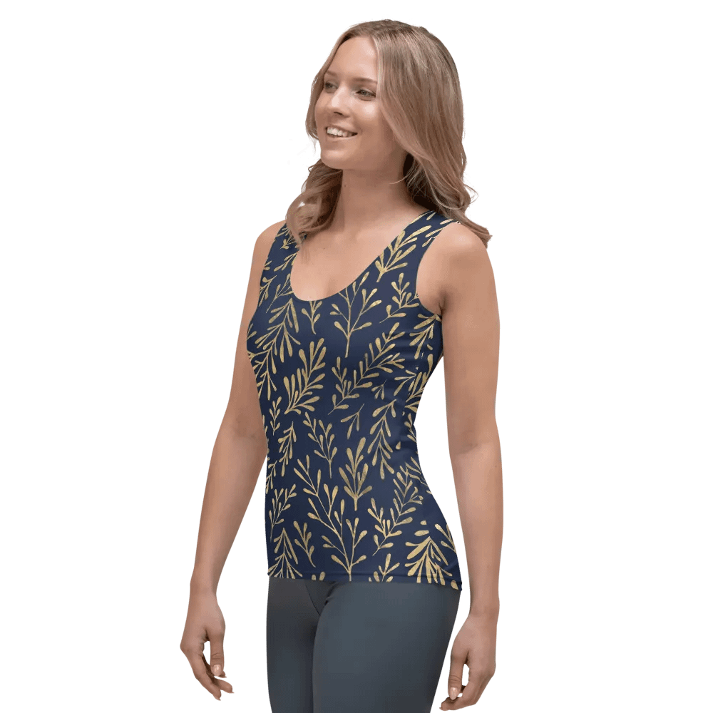 Golden Foliage All-Over Print Tank Top product image (3)