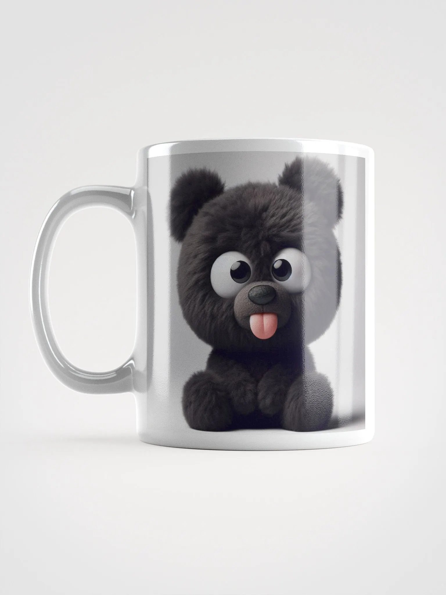 Rude Black Teddy Bear #Humorous Mug - White product image (6)