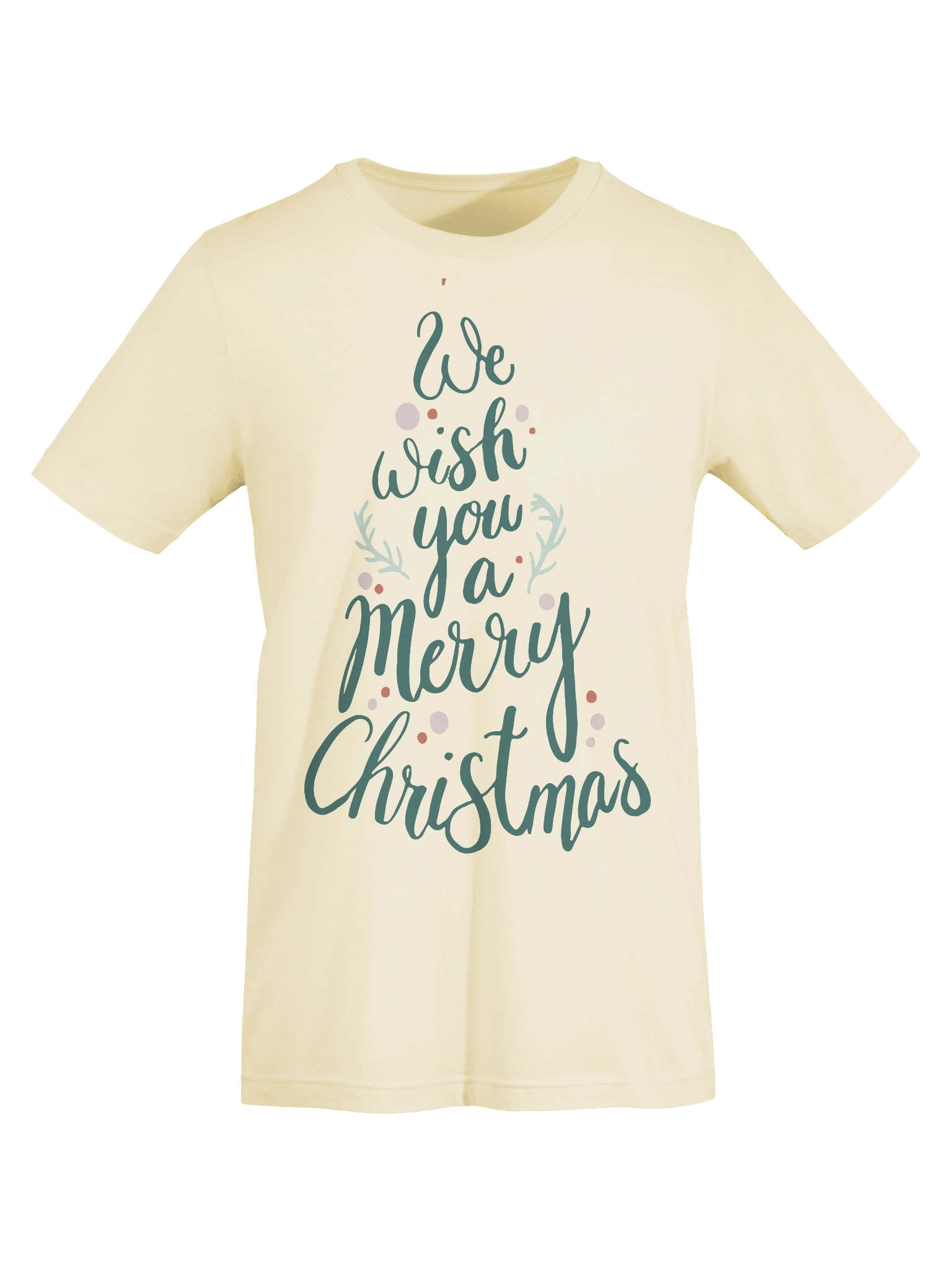 Wish You Merry Christmas Script Tree T-Shirt product image (67)