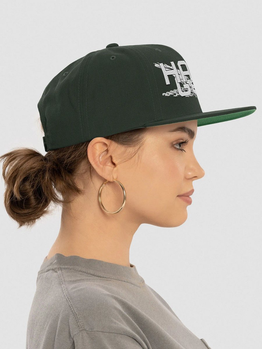 Wool Blend Snapback Cap - Embroidery - White HApex Gear Black Logo product image (2)