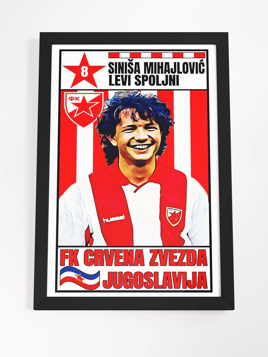 Siniša Mihajlović (FK Crvena Zvezda) #2 Framed High-Quality Matte Poster (in) product image (4)