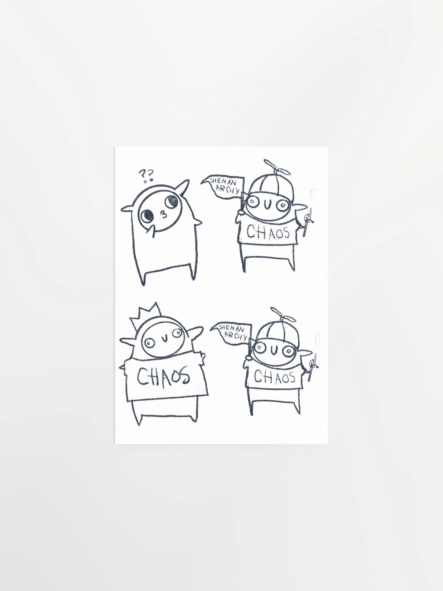 Chaos? CHAOS! colourable poster! product image (1)