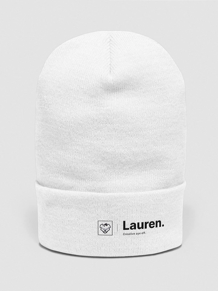 lauren's white beanie product image (1)