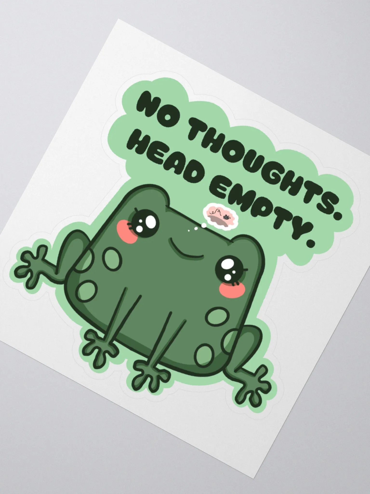 No Thoughts. Head Empty Kiss Cut Sticker product image (2)