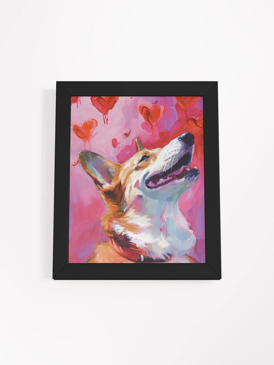 Joyful Corgi Love Framed Poster product image (3)