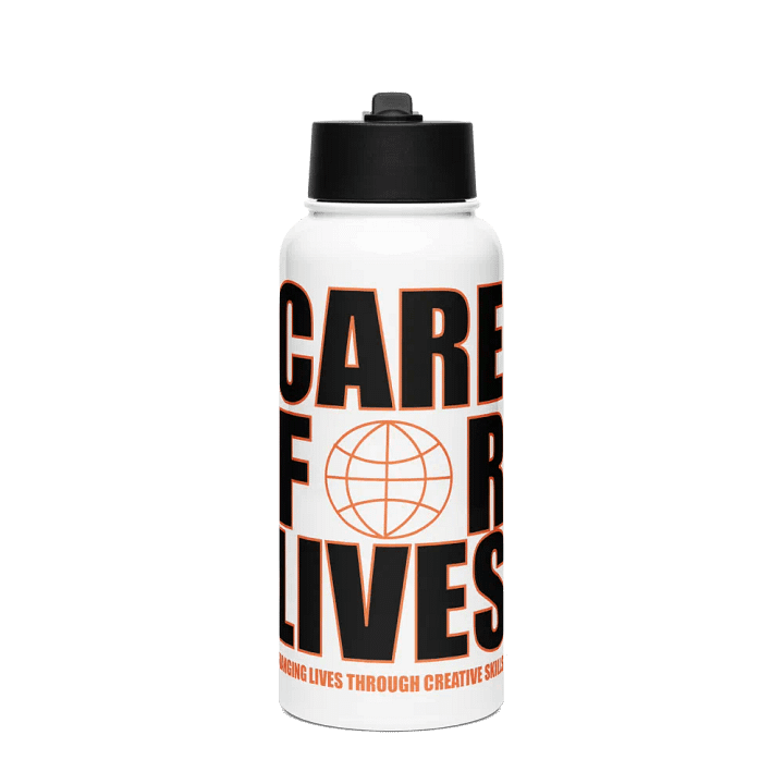 Care 4 Lives Stainless Steel Water Bottle with a Straw product image (2)