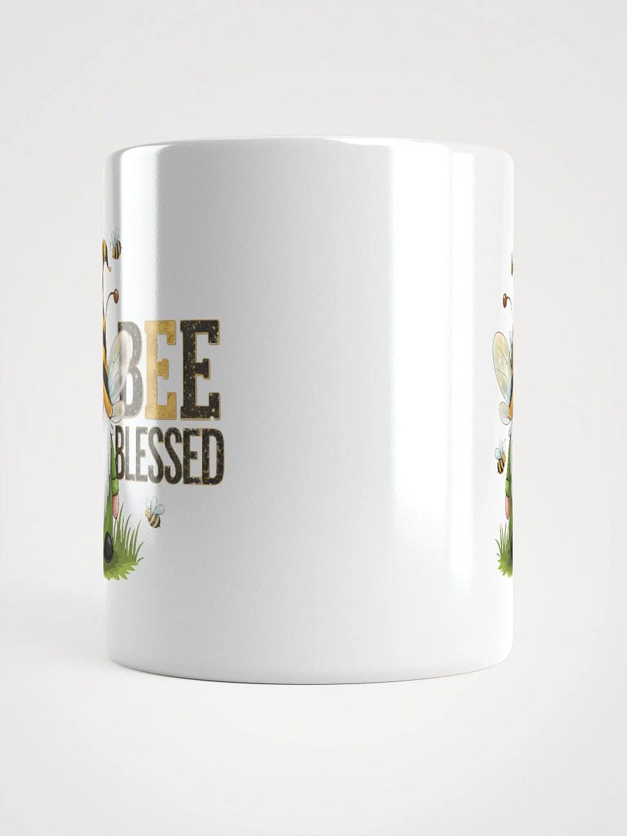Bee Blessed Gnome White Glossy Mug product image (5)