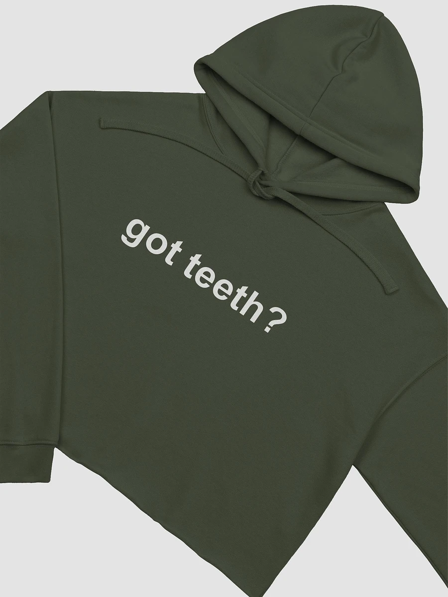 got teeth? fleece crop hoodie product image (4)