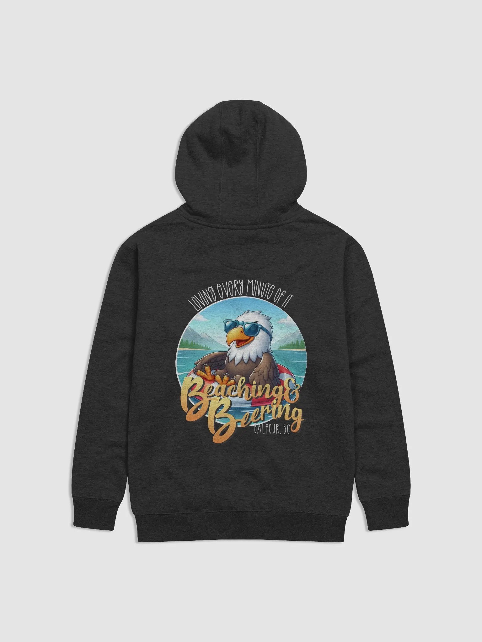 Beaching and Beering Classic Hoodie Eagle on a Floatie wearing Sunglasses product image (7)