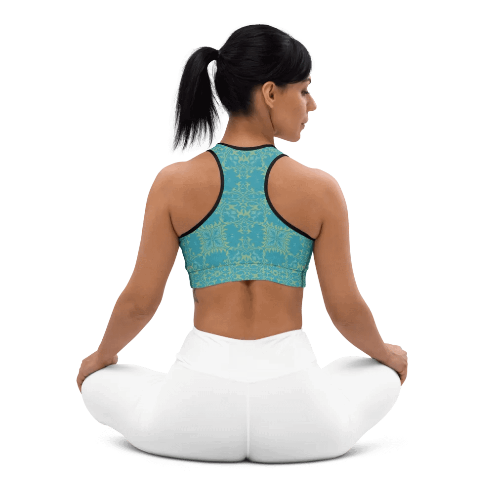 Turq Lime All-Over Print Sports Bra product image (9)