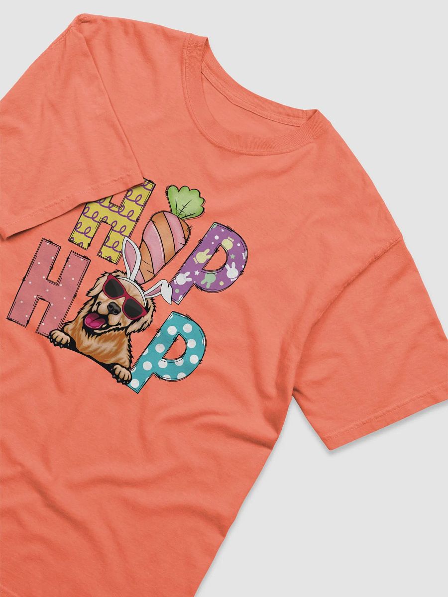 Hip Hop Easter Golden Retriever T-Shirt | Cute Easter Day Goldie Wearing Bunny Ears and Sunglasses T-Shirt product image (25)